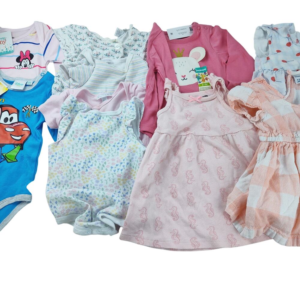 Baby 6-9M Bundle Disney & Old Navy Dresses & Bodysuits